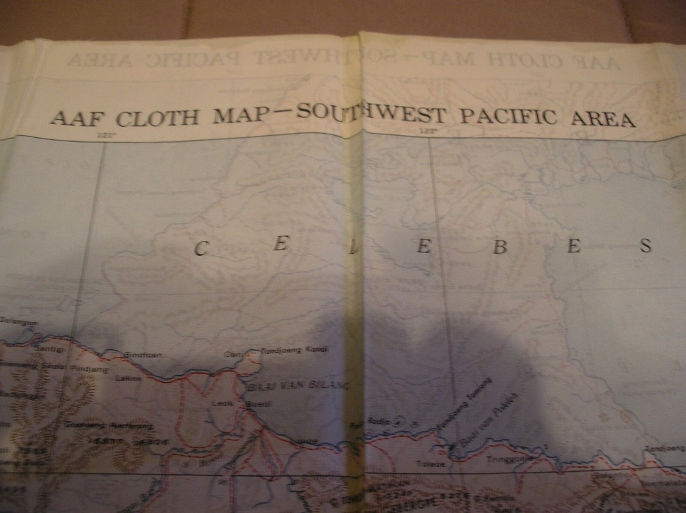USAFF Cloth 2 Sided Escape Map SW Pacific