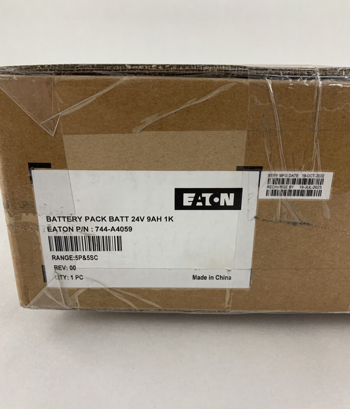 Eaton 744-A4059 Replacement Battery Pack Old Stock MFG 10/2022 Recharge 19/2023
