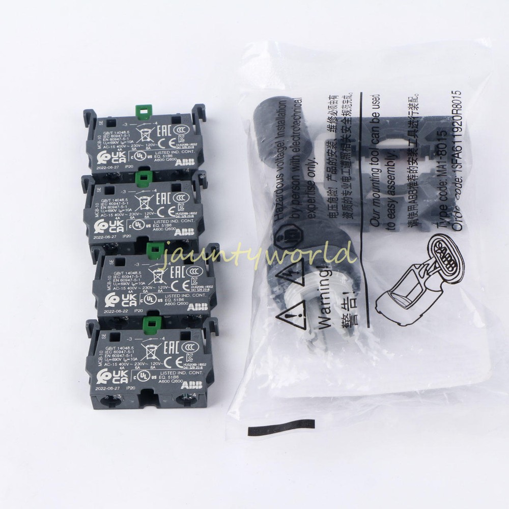 1Pc NEW ABB Control Joystick Switch MJS6-40B with 4 MCB-10 Contacts Reset Type