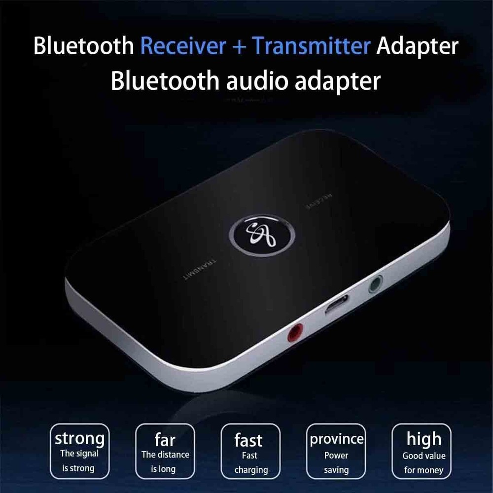 2-in-1 stereo wireless audio adapter Bluetooth receiver transmitter