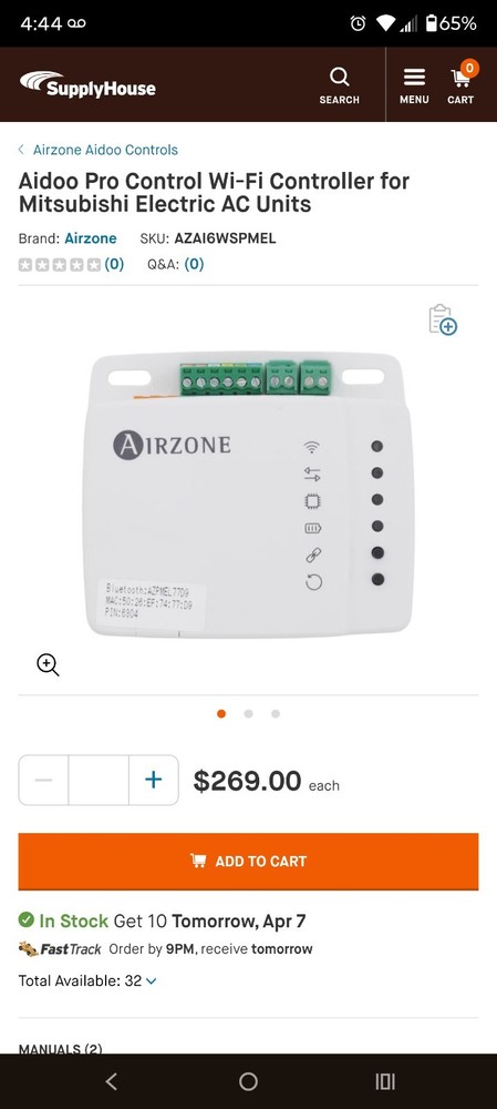 Airzone Aidoo Pro VRF Controller Integration AZAI6WSPMEL WiFi BACnet Modbus