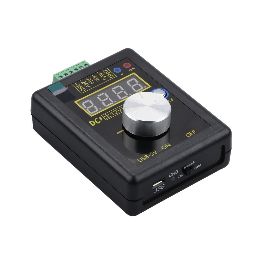 Signal Generator 0-10V 0-24mA Analog Voltage Current Simulator w/ Battery cc