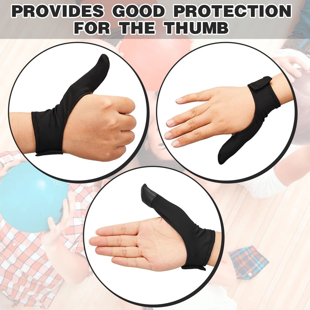 Charniol 2 Pcs Bowling Thumb Saver Protector Guard Sock One Size, Black