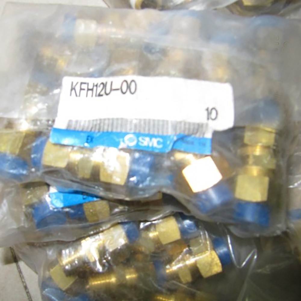 1PCS SMC KFH12U-00 Brass Embedded Fitting Flush Through Connector New