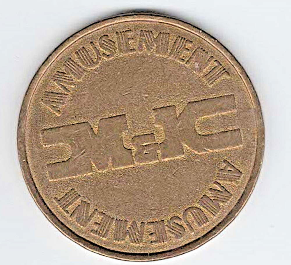 CM & KC Amusement Token 1-1/8" Da.