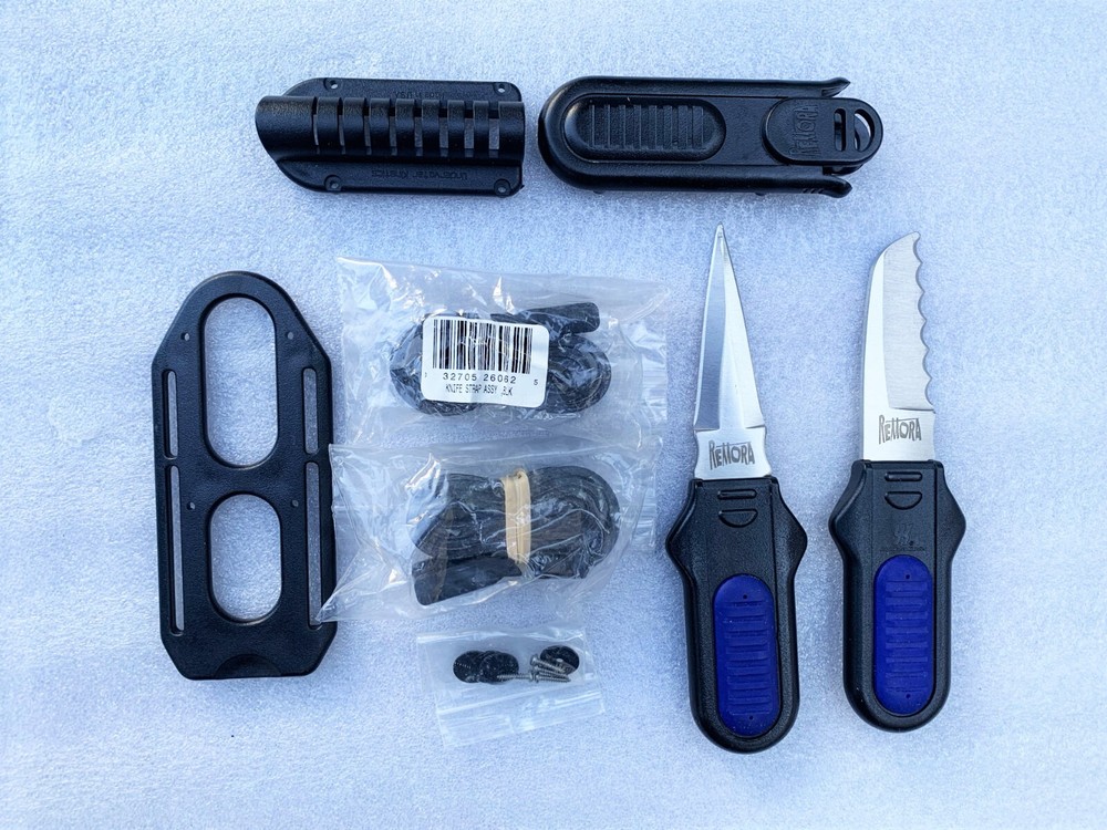Underwater Kinetics Remora BC Scuba Knife - Ultimate BLUE Kit