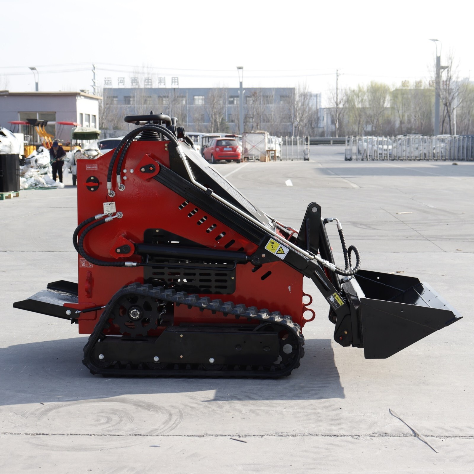 13.5HP Hydraulic Mini Skid Steer Loader Stand-On Track Garden