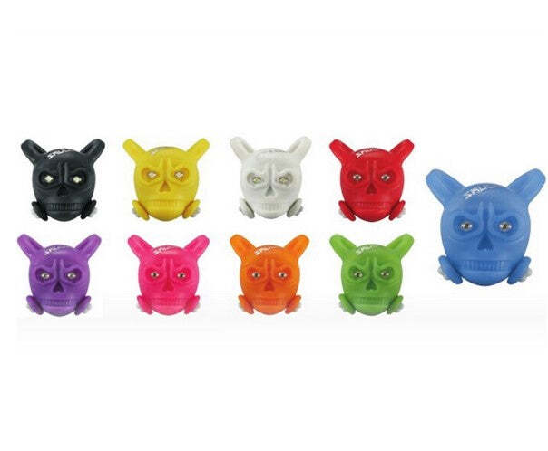 SKULLY CLIP-ON SKULL LED FRONT / REAR LIGHT MULTICOLOR NEW