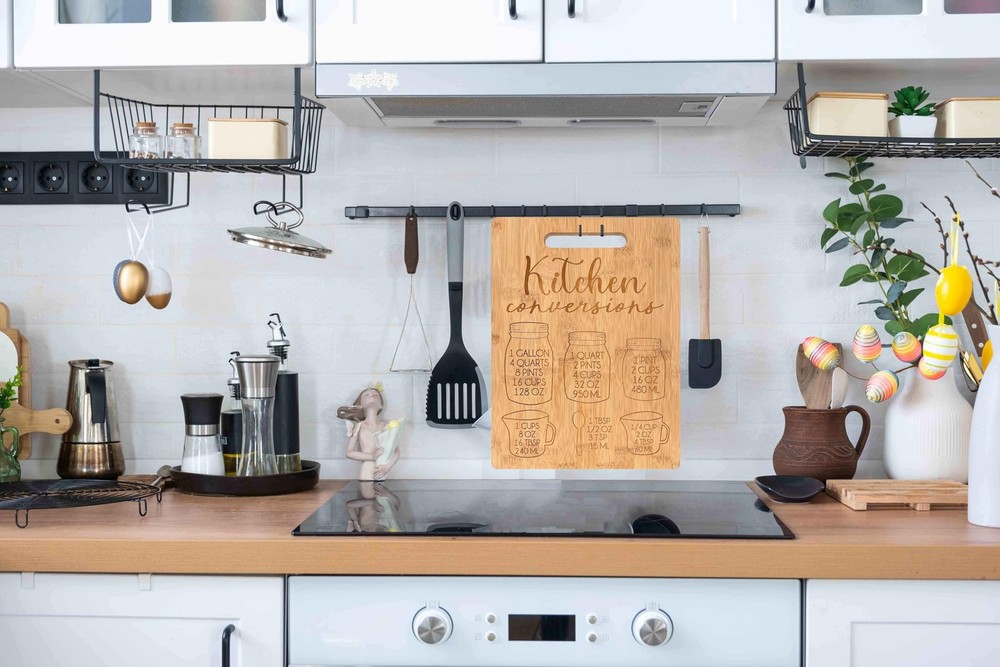 Cutting Board Gift, Measurements Conversion Chart Decor, Home, Kitchen, BBQ