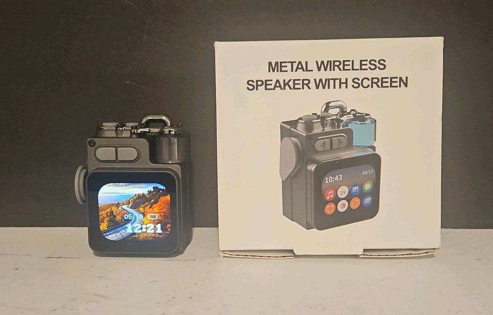 Portable Bluetooth Speaker with 2" Touch Screen HD Sound Wireless Stereo SpeaksQ