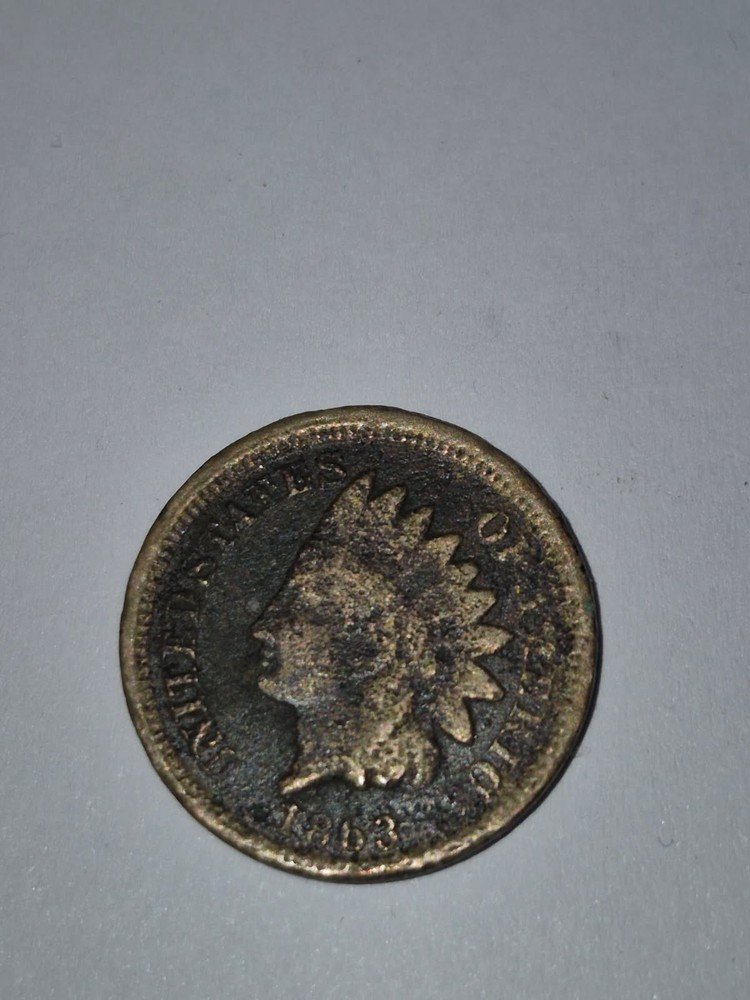 1863 INDIAN HEAD CENT CIRCULATED UT26