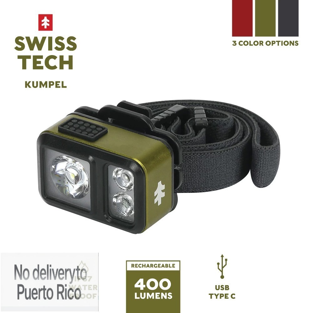 Swiss Tech 400LM Kumpel Headlamp, Green