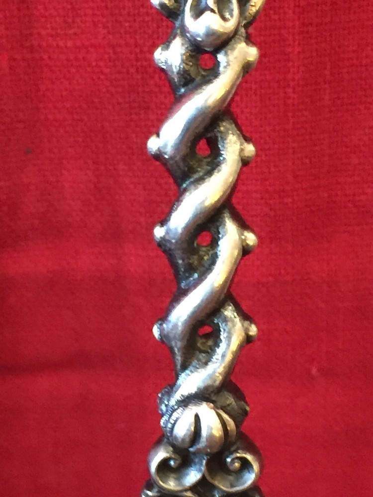 Large Antique Dutch Ornate Silver Spoon