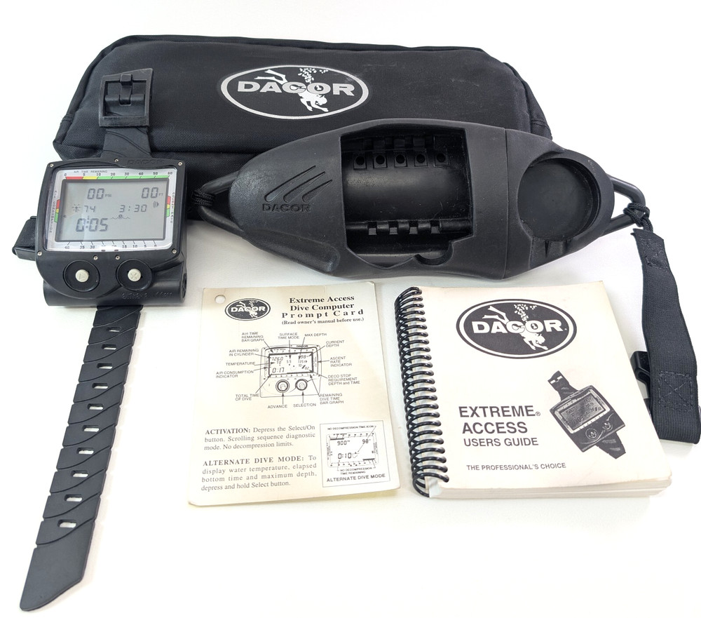 NEW Dacor Extreme Access Wireless Hoseless Scuba Dive Wrist Computer + Case
