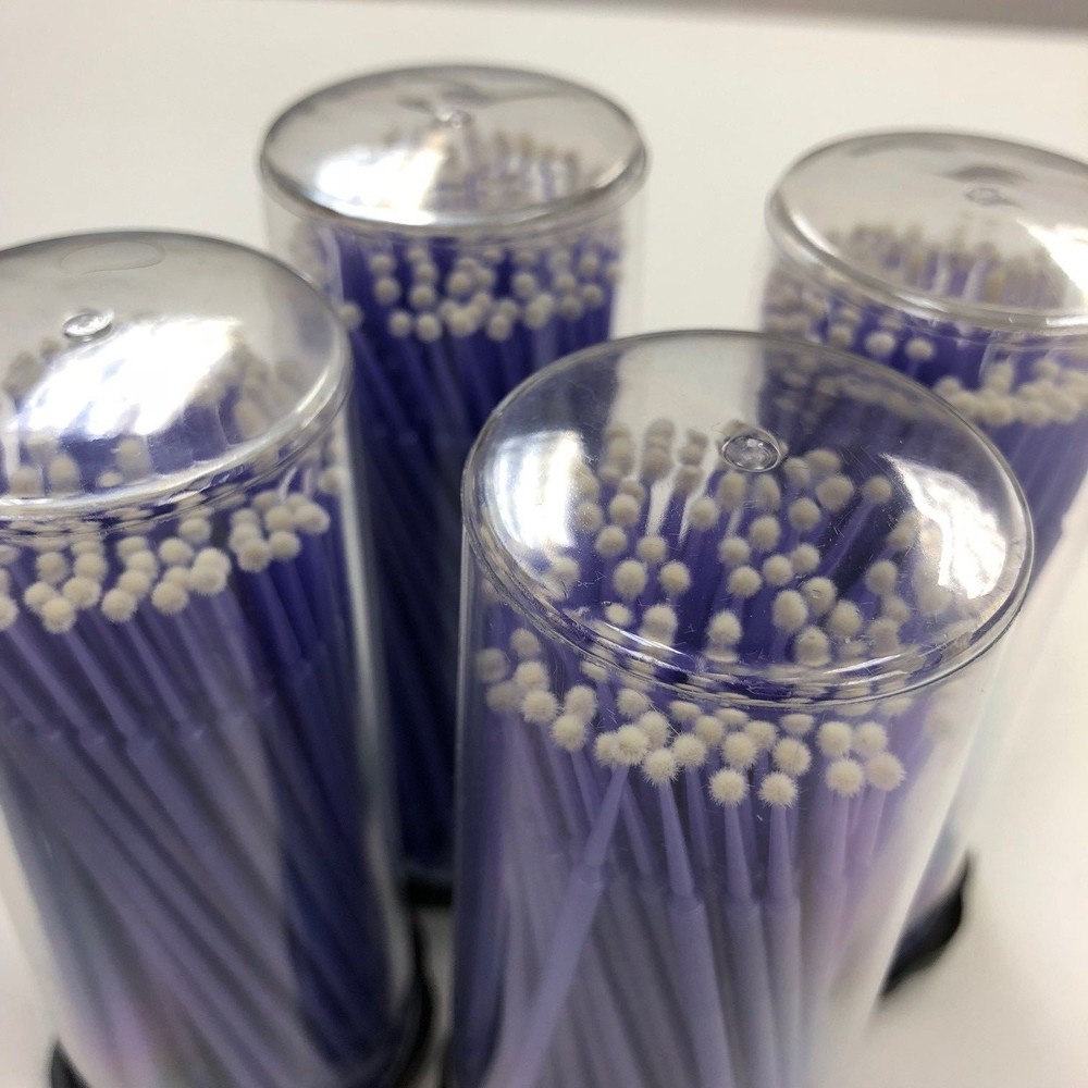 800 (8 Kegs) Purple Micro Brush Eye Lash Tools, Regular Tips, Brushes Makeup