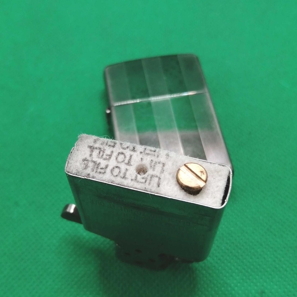 Zippo striped oil lighter (used)