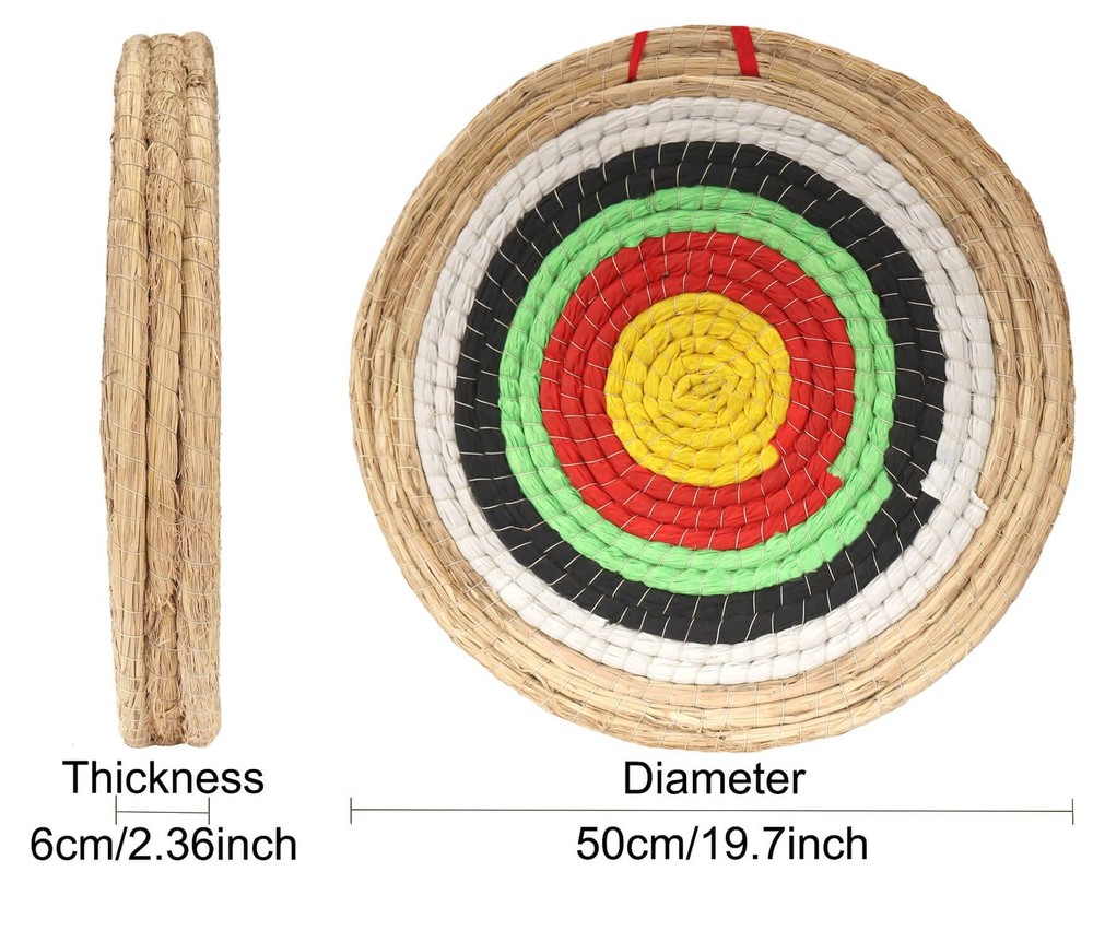 Archery Targets Traditional Solid Straw Round Archery Target Shooting Bow Col...
