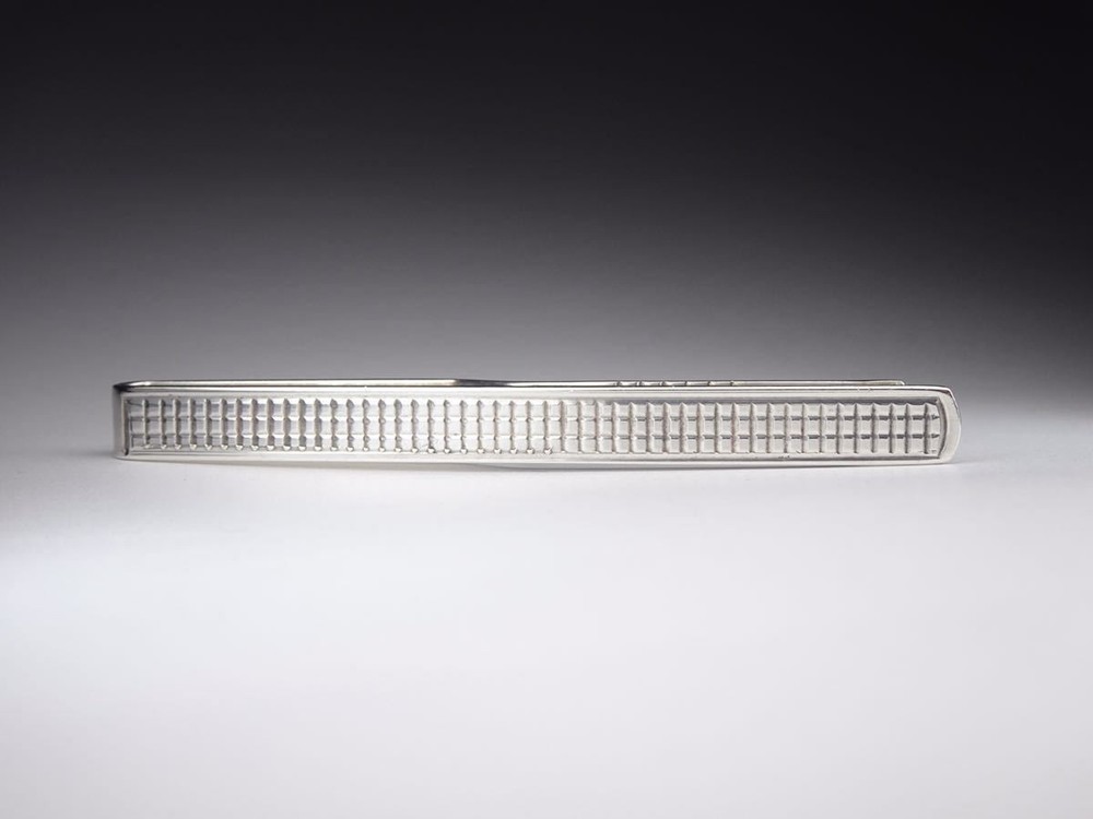 Dunhill Block Check Silver Tie Pin