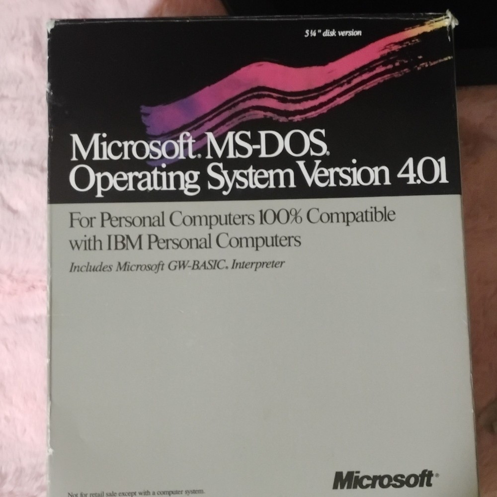 Microsoft MS-DOS Operating System Version 4.01 5.25 in Floppy Disc