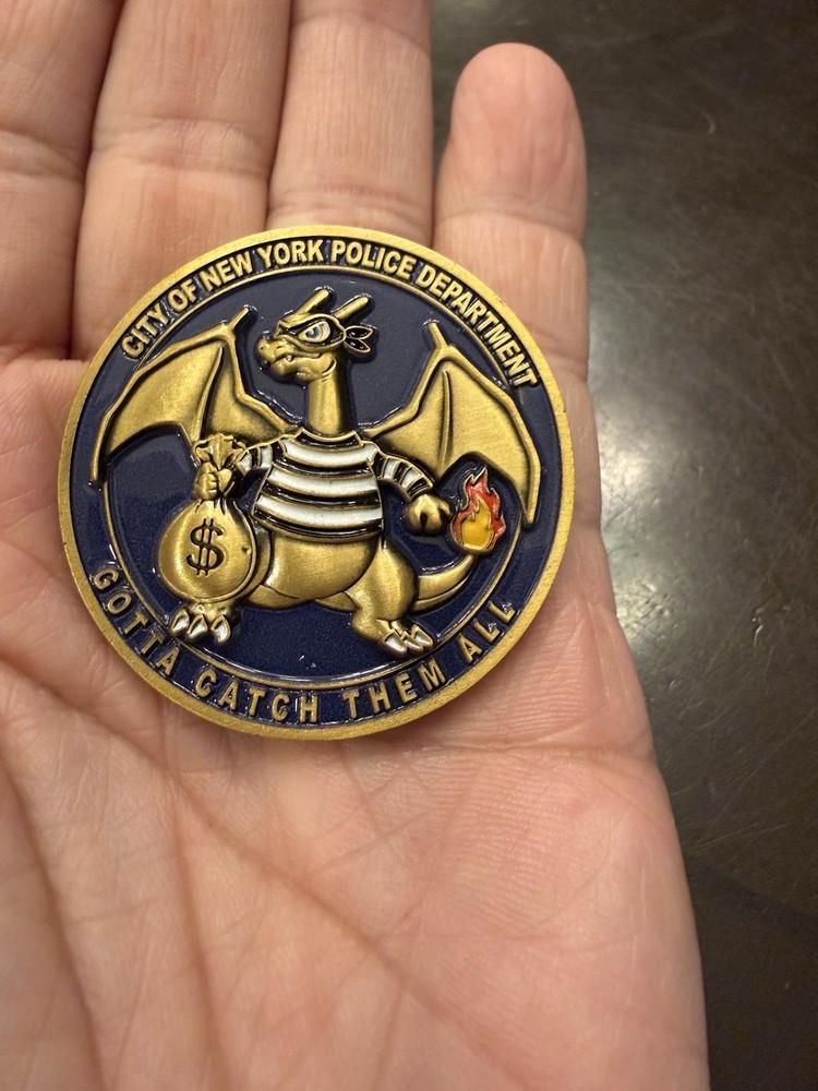 NYPD Major Case Squad Pokémon Challenge Coins Pikachu Charizard
