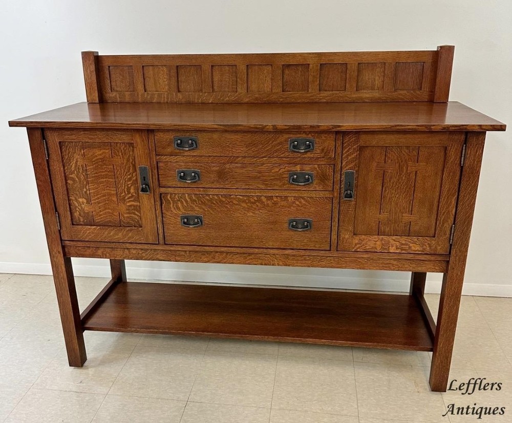 Stickley Oak Buffet Sideboard, Arts and Crafts, Mission Collection