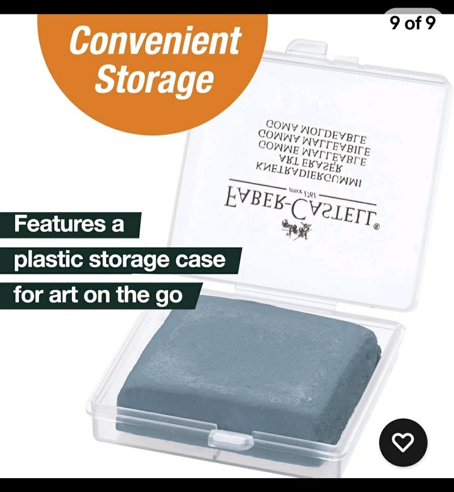 Faber-Castell Kneaded Eraser with Case, Grey
