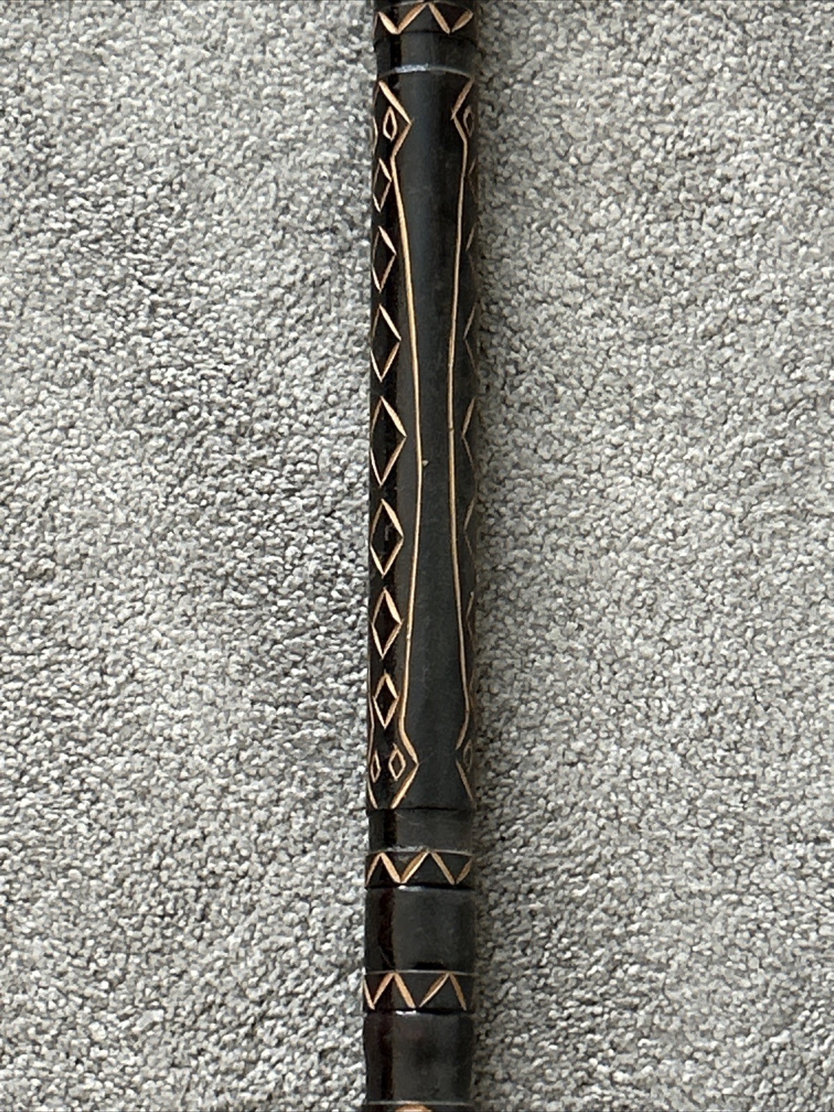 Vintage African Wood & Metal Hand Carved Spear 59”