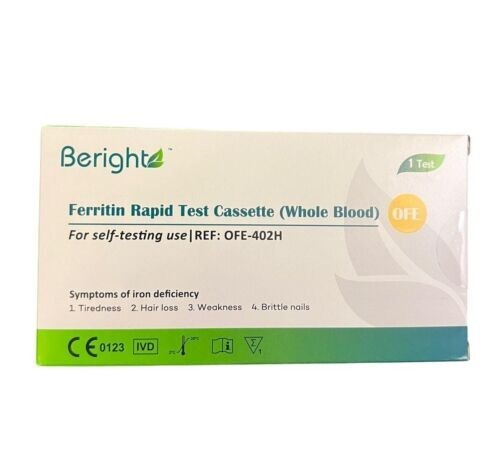 Beright ferritin rapid test فحص مخزون الحديد المنزلي