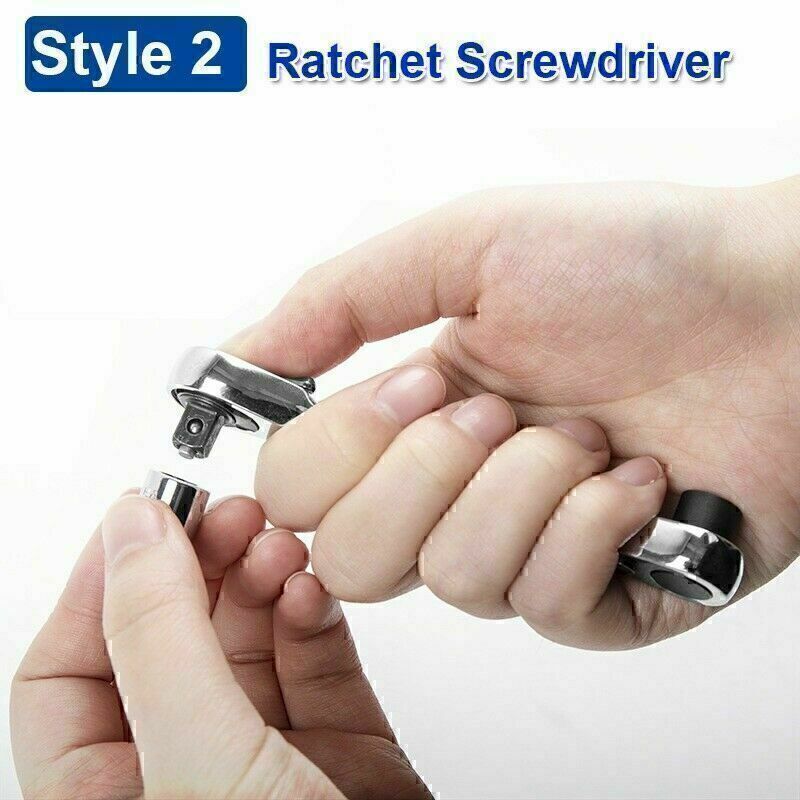 1/4" Mini Double-Ended Quick Socket Ratchet Wrench Rod Screwdriver Bit Tools ca!
