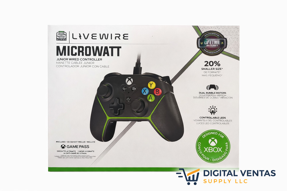 Livewire Microwatt Junior Wired Controller For Xbox Series X|S / Xbox One / PC