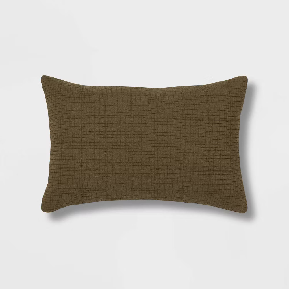 12pc King Micro Texture Comforter & Sheet Bedding Set Dark Green -