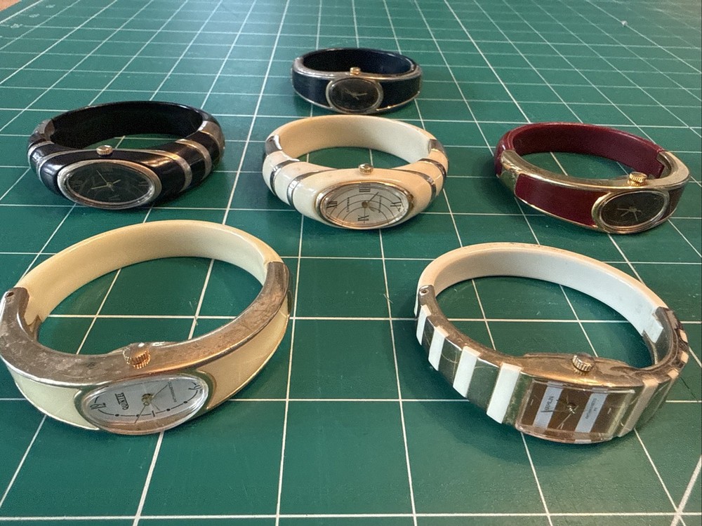 Vintage Working Windup Bangle Watch Quintal, Unitron, Geneva