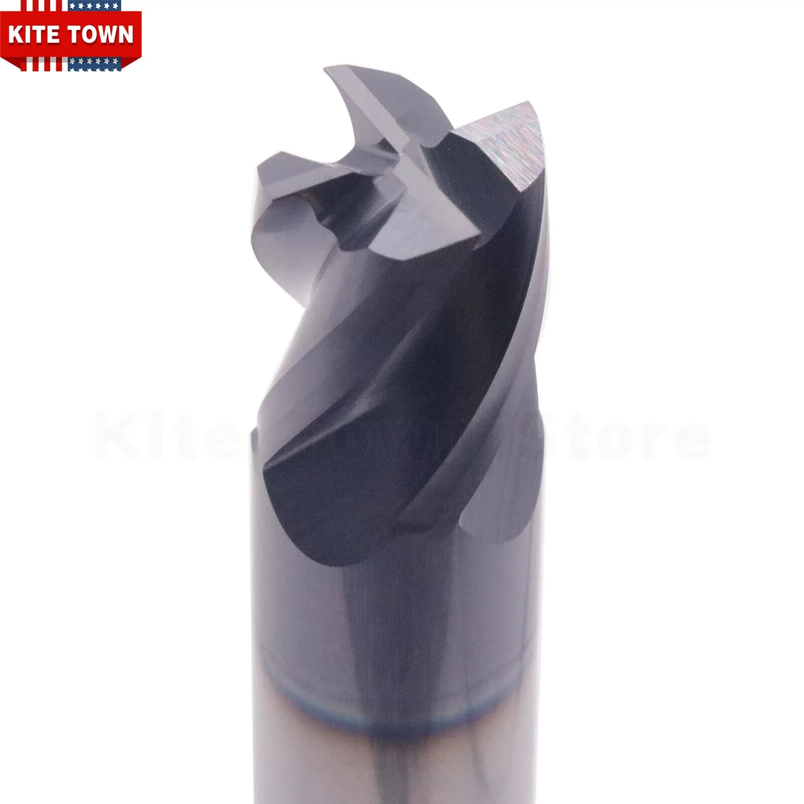 5Pcs 4 Flute 1/2" x 5/8" x 3" Double End Solid Carbide End Mills - AlTiN Coated