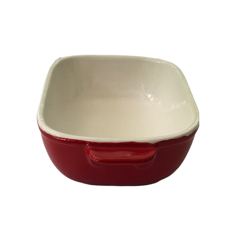 Majolicne Jessica Baker Red And White Baking Dish Rectangle Vintage