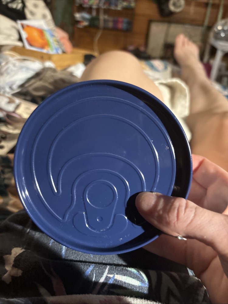 Empty Fake Olive Round Tricker Tin