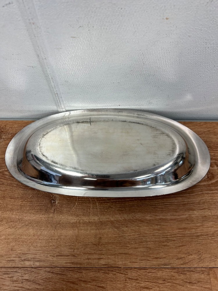 Homan Mfg Co Silverplate Ornate Oval Serving Tray 3803