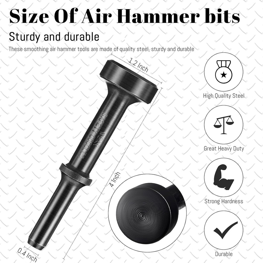 Alloy Steel Smoothing Hammer Attachment - Compact Pneumatic Chisel Bit Tool