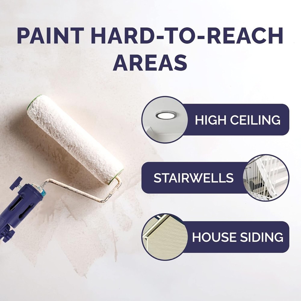 Foxtrot Paint Brush Extender Multi Angle Pole Attachment Roller Holder