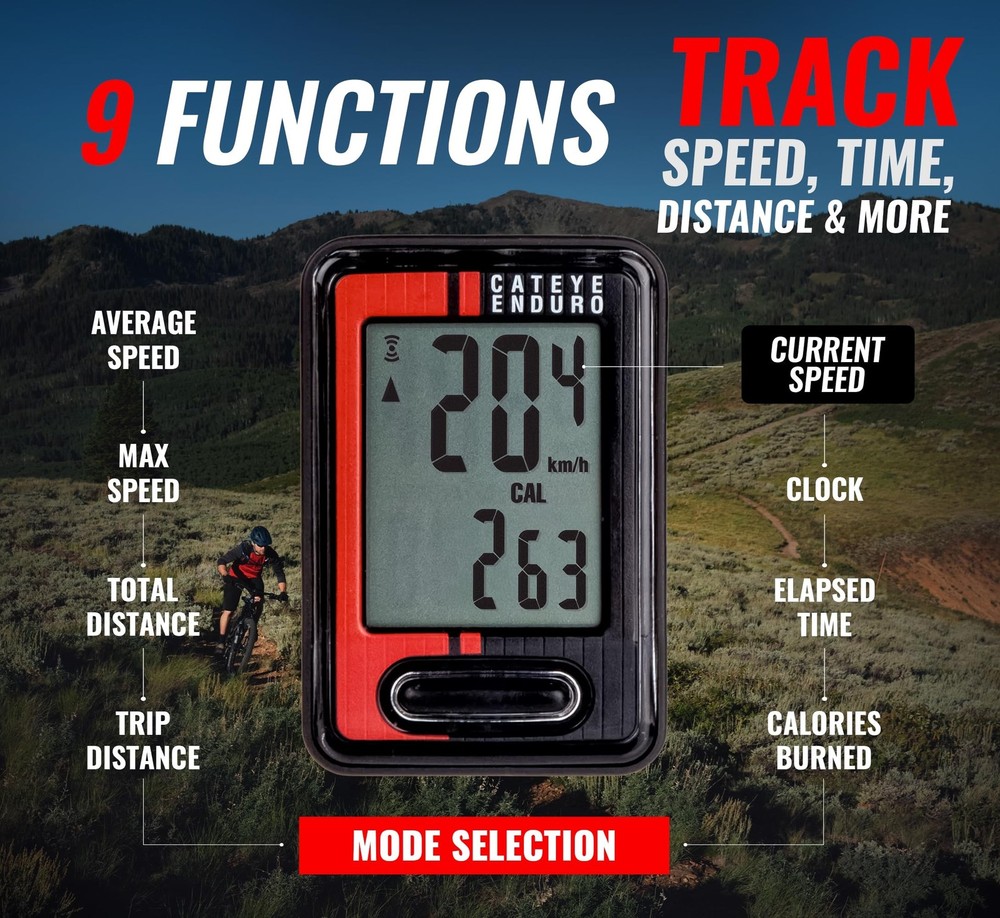 CATEYE Wired Bike Computer – Entry-Level Speedometer and Odometer, Perfect