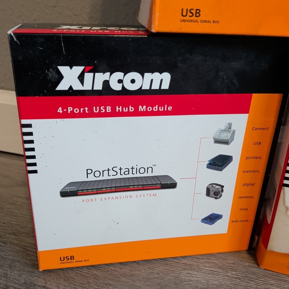 Xircom Portstation Port Expansion Module USB Hub Parallel DB-25 Ethernet End Cap
