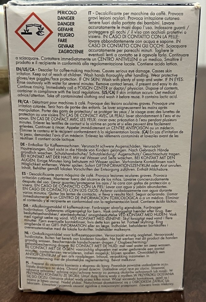 DeLonghi EcoDecalk Mini-Pack for Espresso Machine 100ml