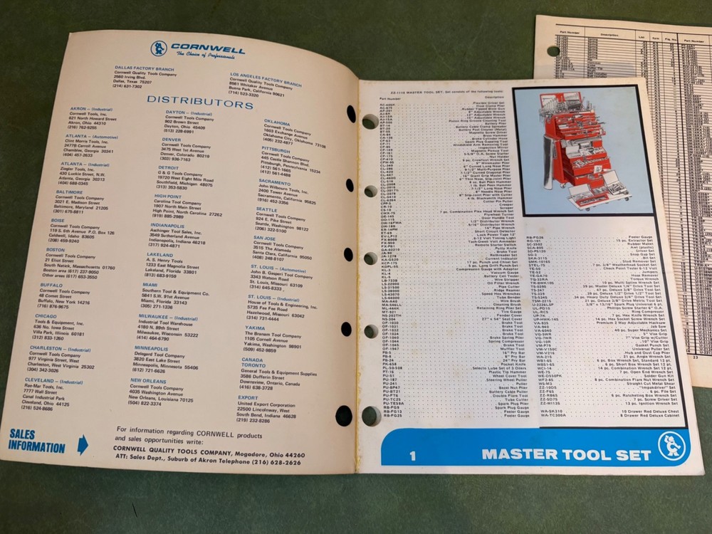 1972 Cornwell Tools A-73 Catalog 144 Pages