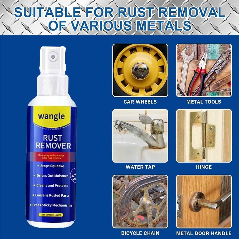 Multifunctional Metal Rust Remover,Rust Removal Spray,Anti-Rust Lubricant Spray