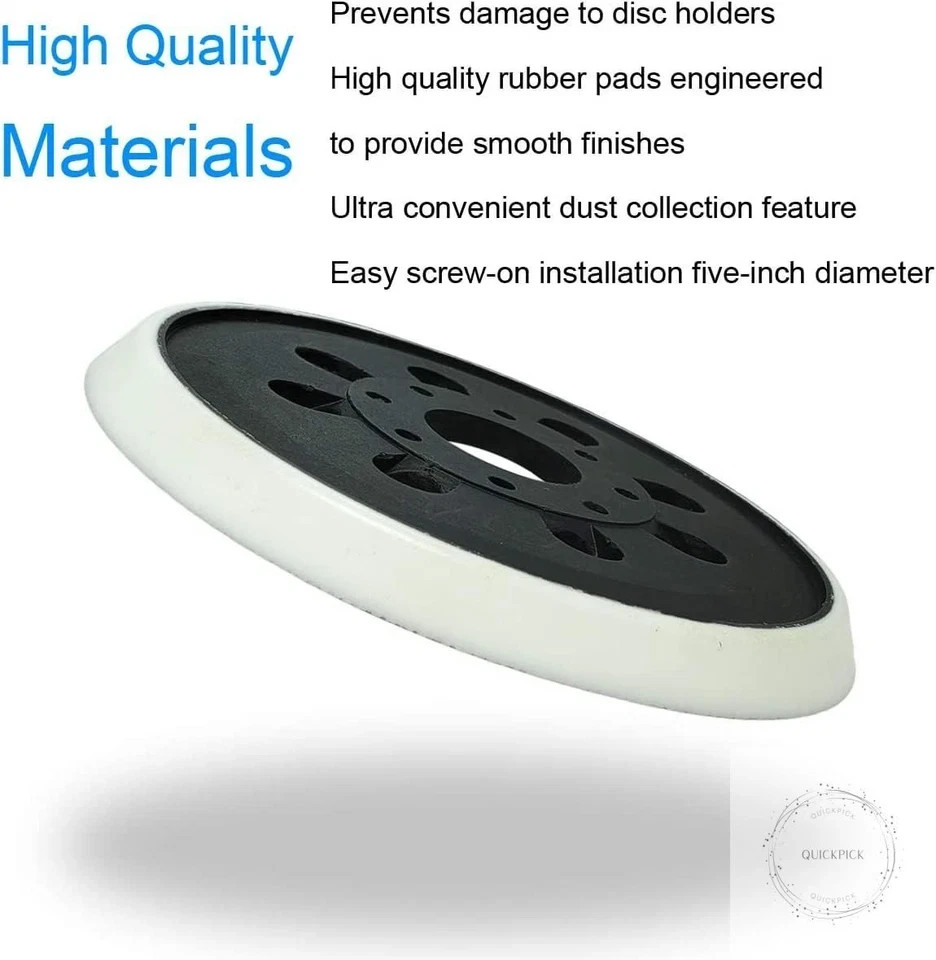 2 Pack 5 Inch 8 Hole Hook & Loop Replacement Sander Pad for 5" Bosch ROS20VS,