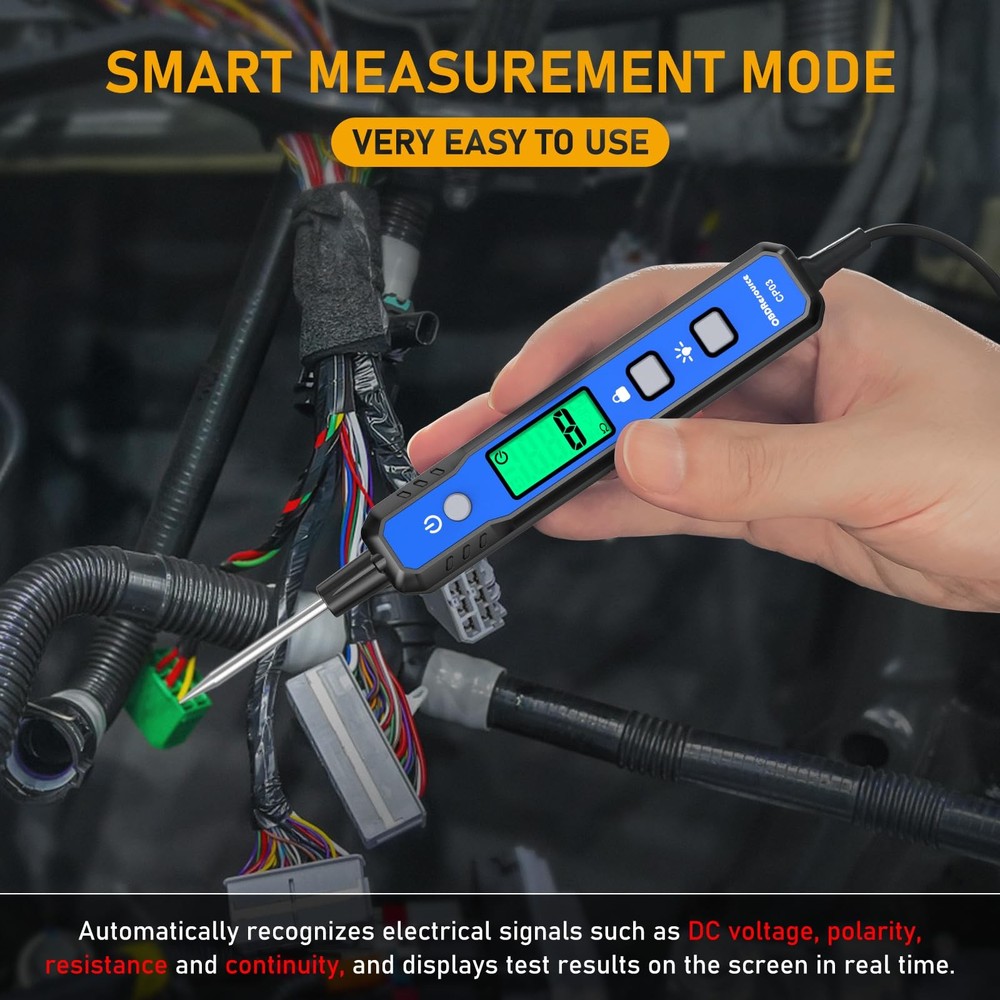 0.8-100V Electrical Circuit Tester Continuity Resistance Tester Backlit Display