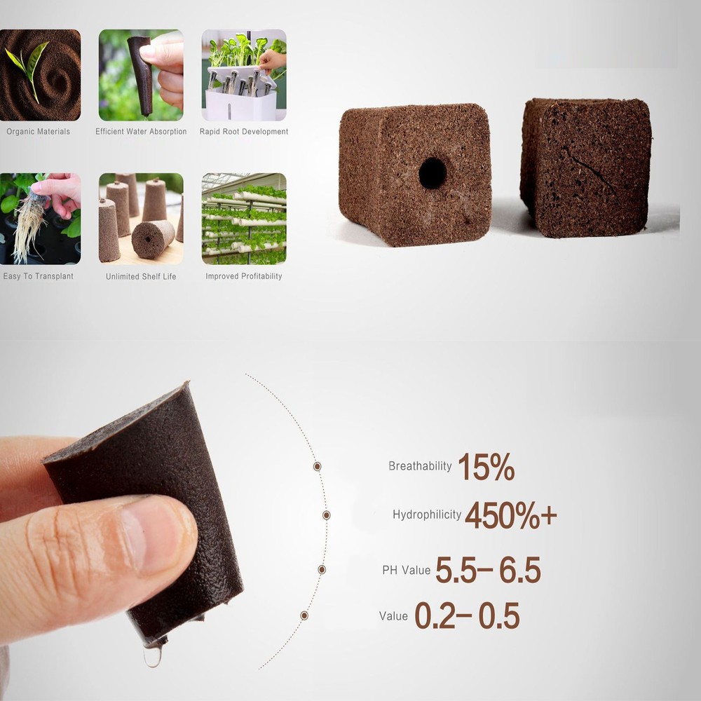 Hydroponic Grow Sponges 20 Pieces Growing Replacement Blocks