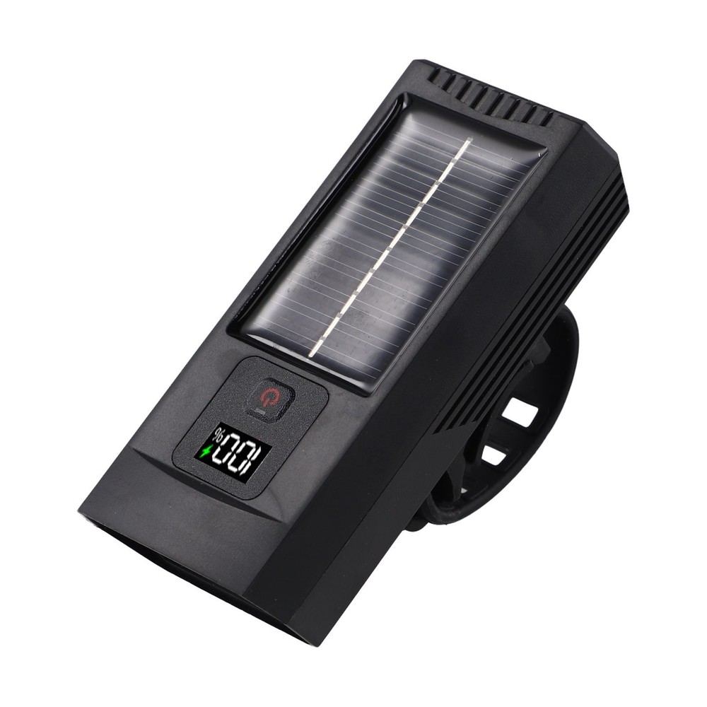 Multi Functional LED Bicycle Headlight with Solar and USB Charging Capabilities