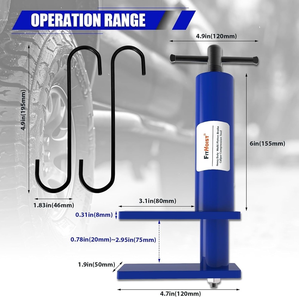 Brake Caliper Compression Tool Multi Piston Brake Pad Spreader Heavy Duty