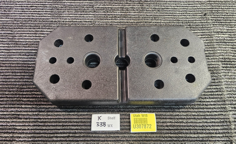 Vinyl Rectangle Weight Plate 12 LBS 14.5" L x 7" Stackable, Black