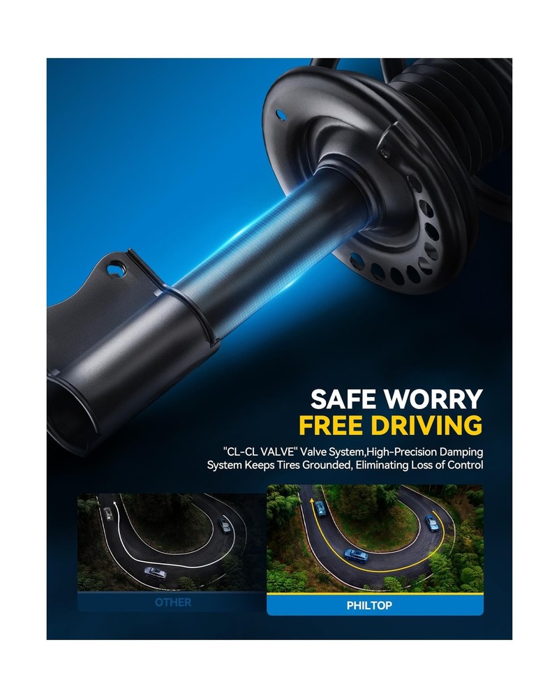 PHILTOP Front Struts Assembly Shock Absorber Direct Replacement for Lexxus RX...